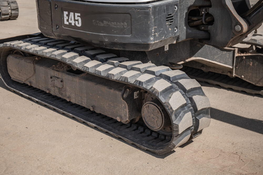 Tokai Premium Rubber Track Replacement on Bobcat E45 Mini Excavator