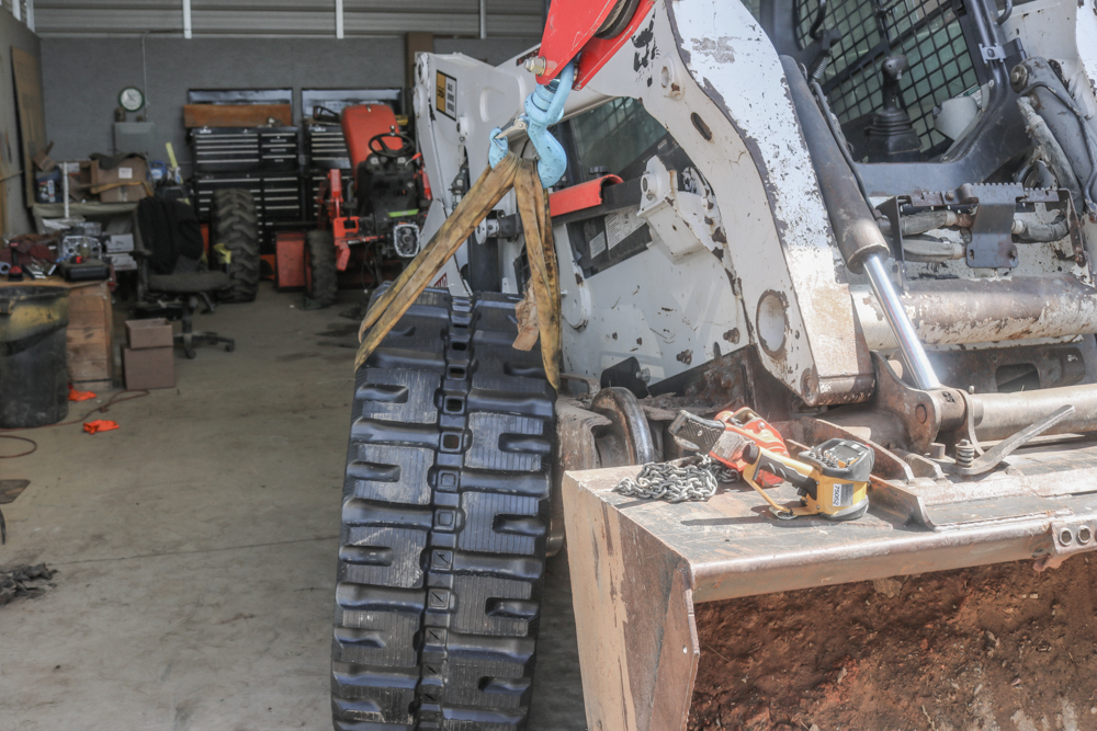 Step 9. Pulling Front of Tracks Over Idler