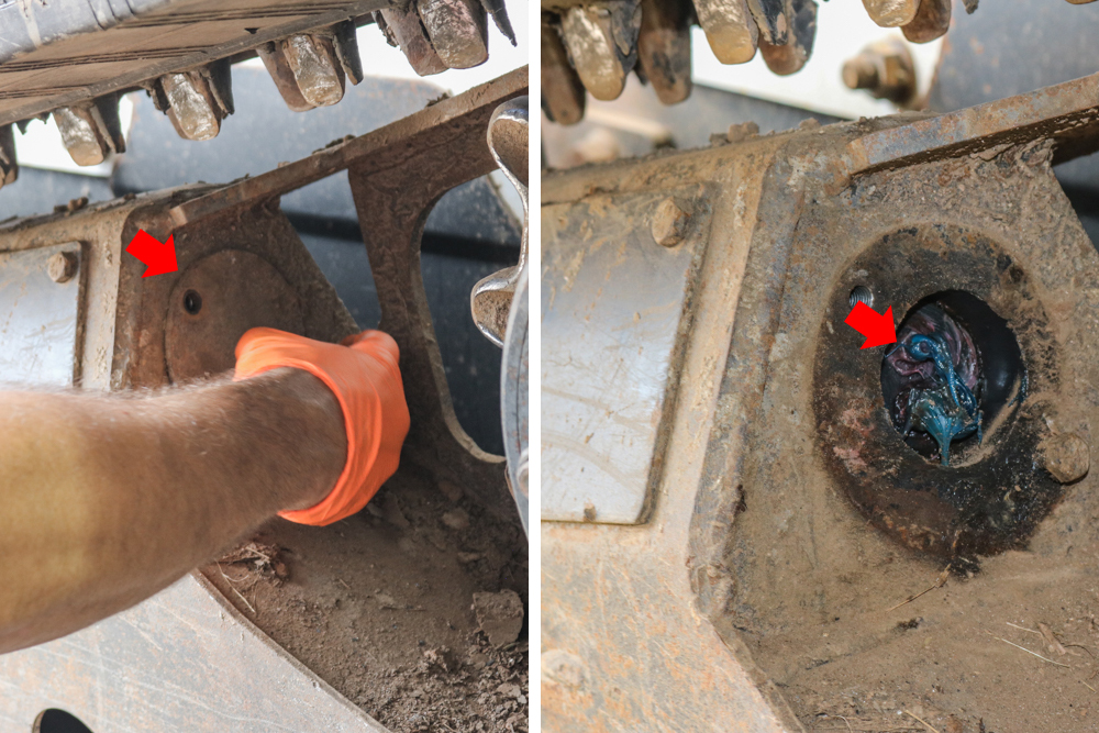 Step 3. Track Tension Relief (Bleed Grease)