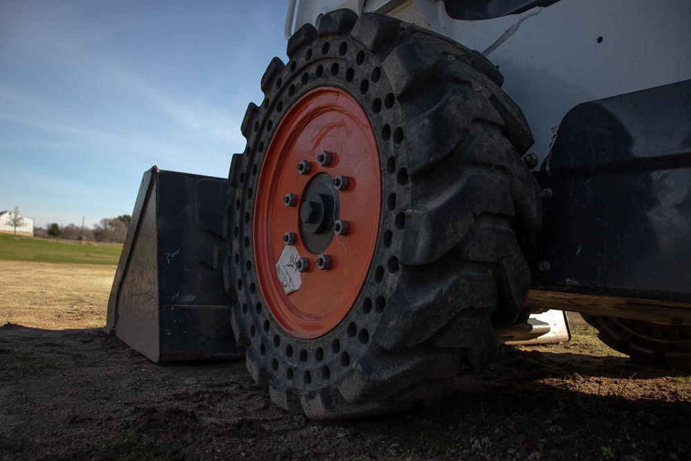 Skid Steer Solid Tire Aperture Hole