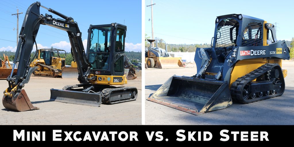 Mini Excavator vs. Skid Steer: What's the Difference?