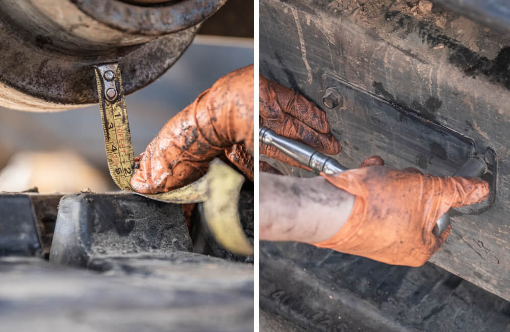 Preferred Mini Excavator Rubber Track Spacing Gap